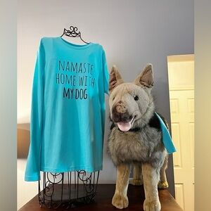 NWT Unisex long sleeved tee “Namaste Home with my dog” Multiple sizes available